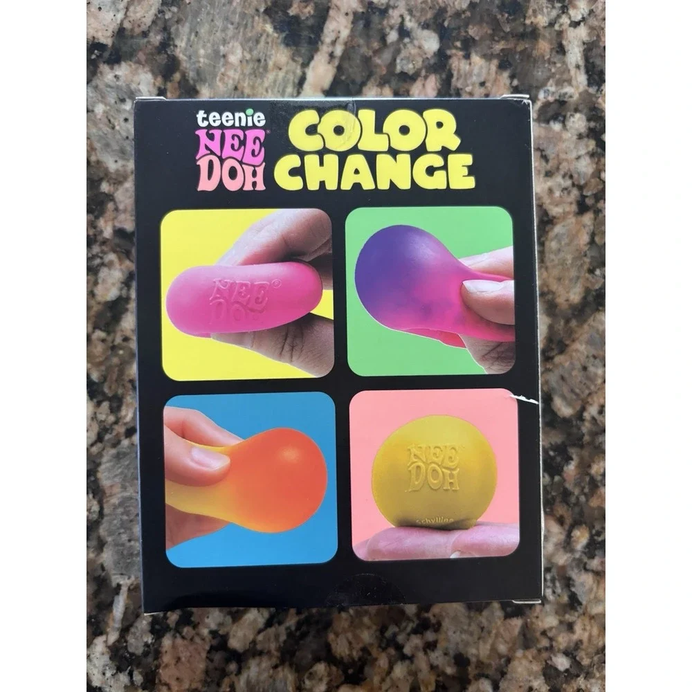 Teenie Nee Doh Color Change Squeeze Toy 4-Pack Sensory Fidget Needoh
